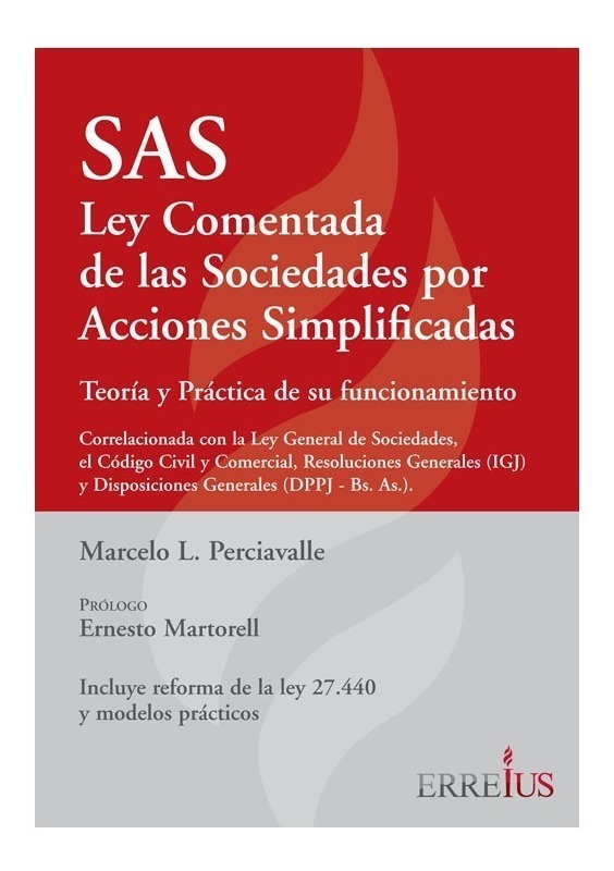 Sas Ley Comentada De Las Sociedades Por Acciones Simplificad