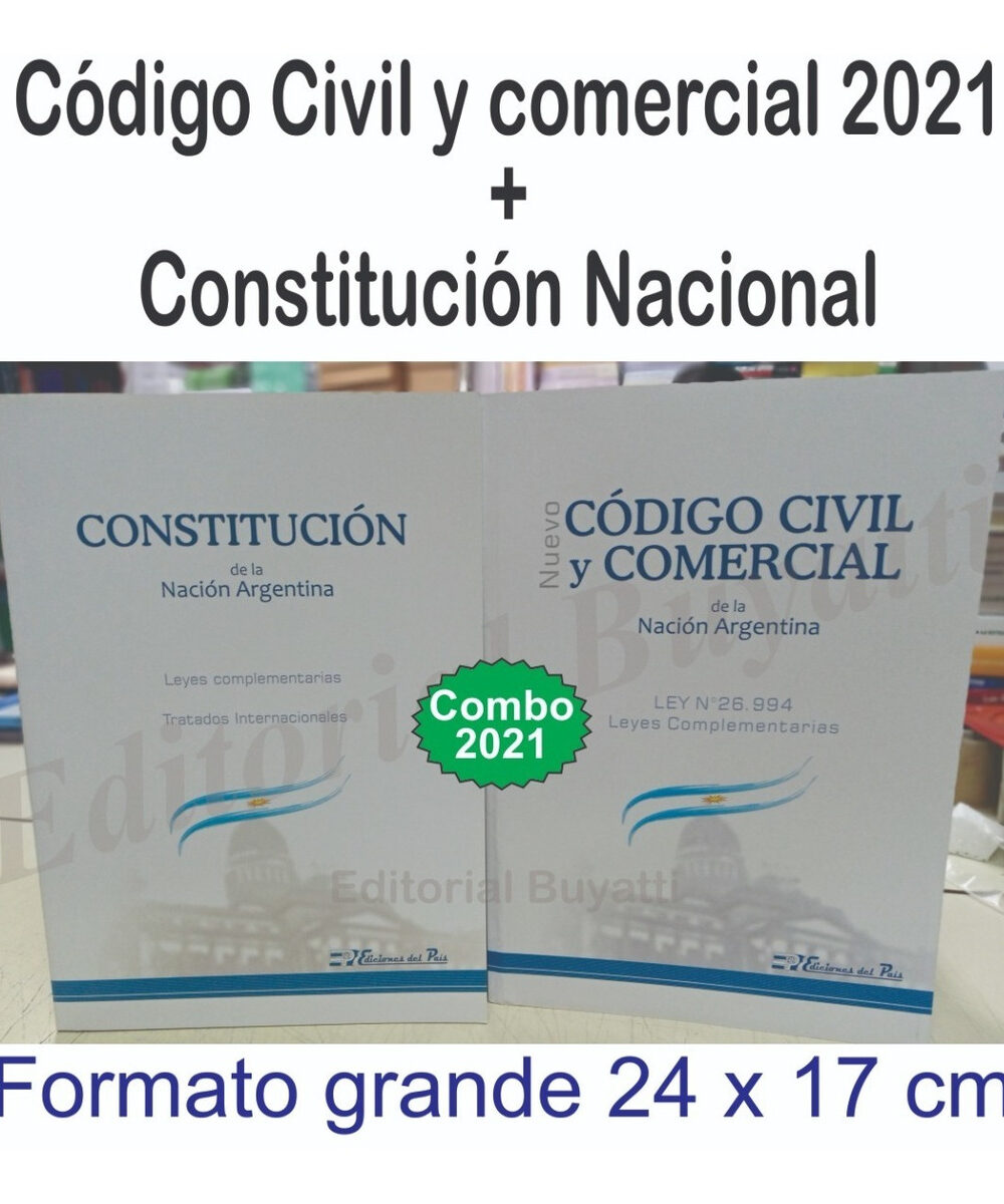 Combo Codigo Civil Y Comercial + Constitucion Formato Grande