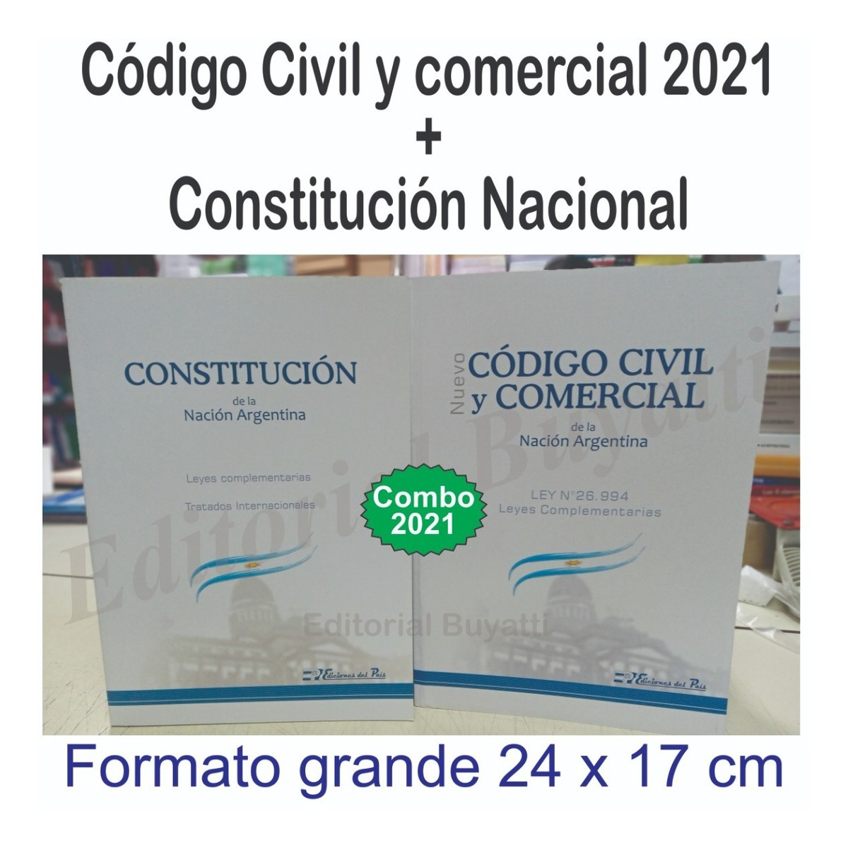 Combo Codigo Civil Y Comercial + Constitucion Formato Grande