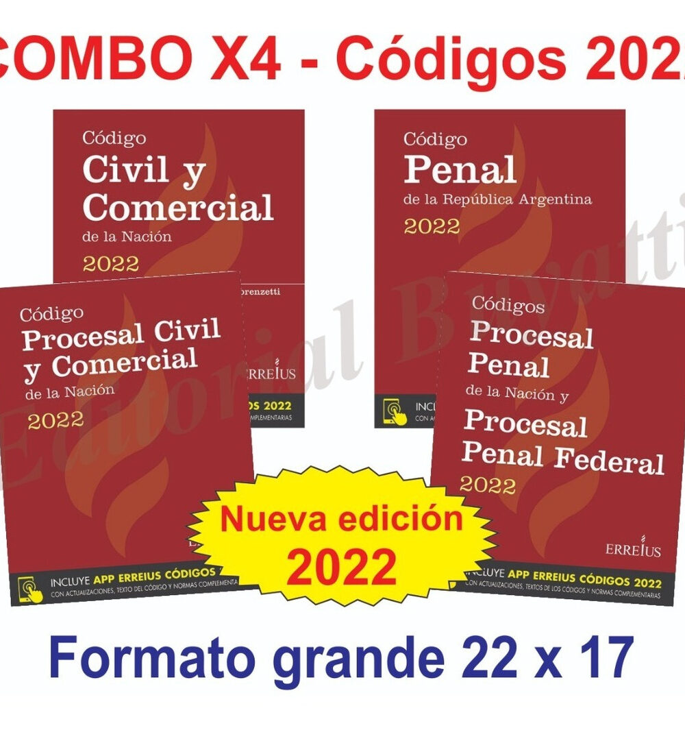 Combo Civil, Penal, Procesal Civil + Penal Federal Ultima Ed