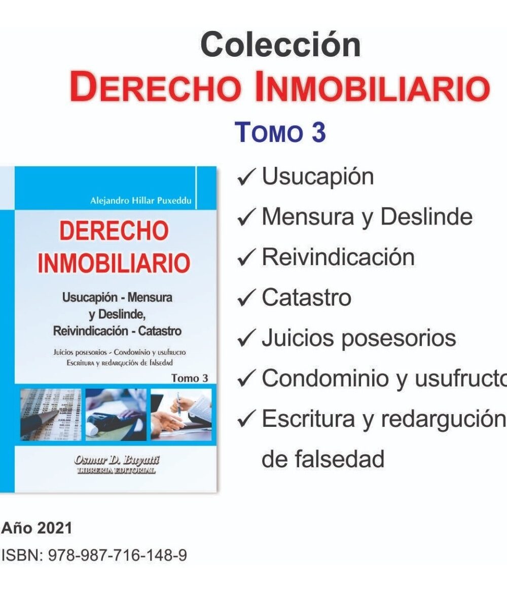 Derecho Inmobiliario Colección 4 Tomos Hillar Puxeddu - Imagen 3