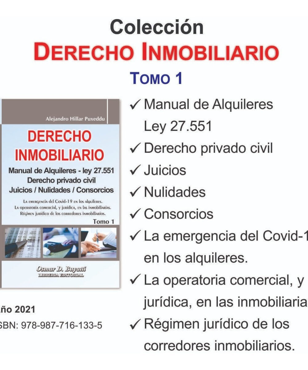 Derecho Inmobiliario Colección 4 Tomos Hillar Puxeddu - Imagen 4