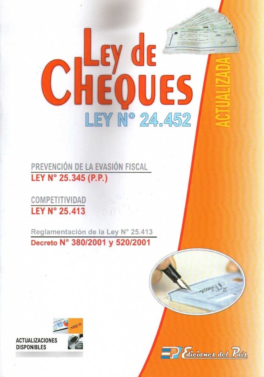 Ley De Cheques Ley N°24452