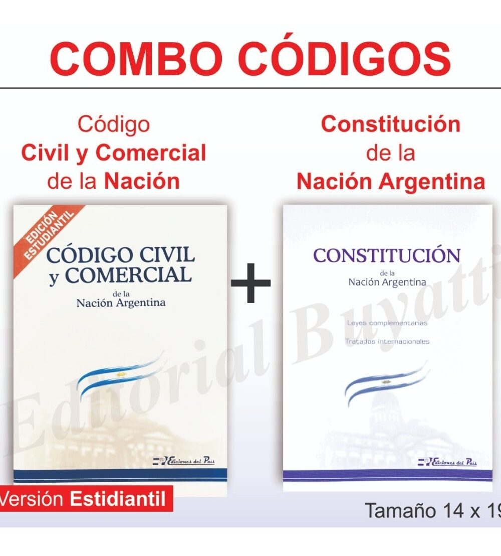 Combo Codigo Civil Y Comercial + Constitucion Formato Pocket