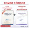 Combo Codigo Civil Y Comercial + Constitucion Formato Pocket