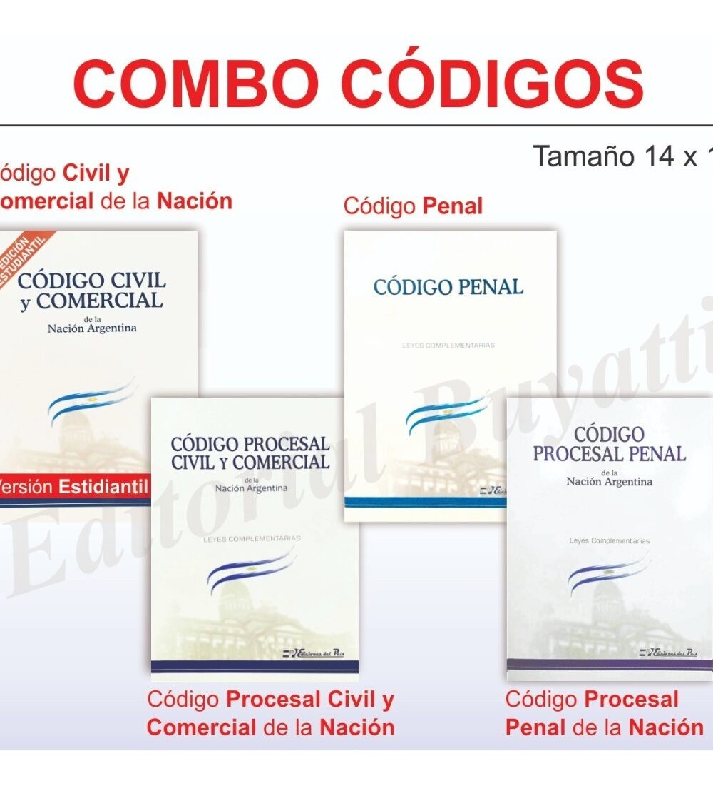 Codigo Civil, Procesal Civil, Penal Y Procesal Penal