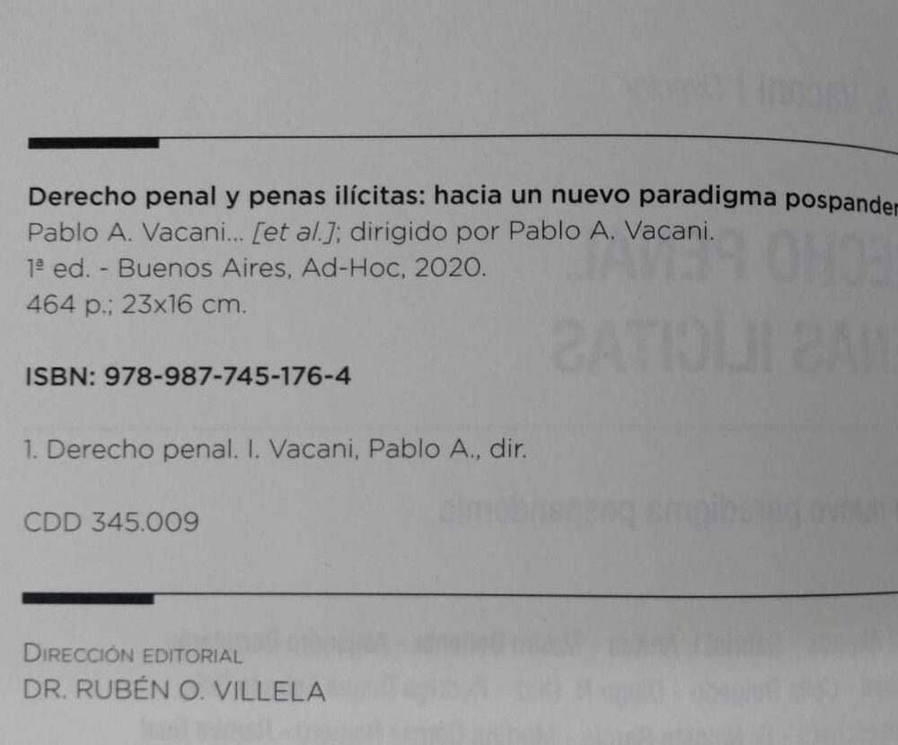 Derecho Penal Y Penas Ilícitas Vacani - Imagen 2