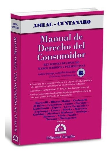 Manual De Derecho Del Consumidor - Ameal Centanaro - Estudio