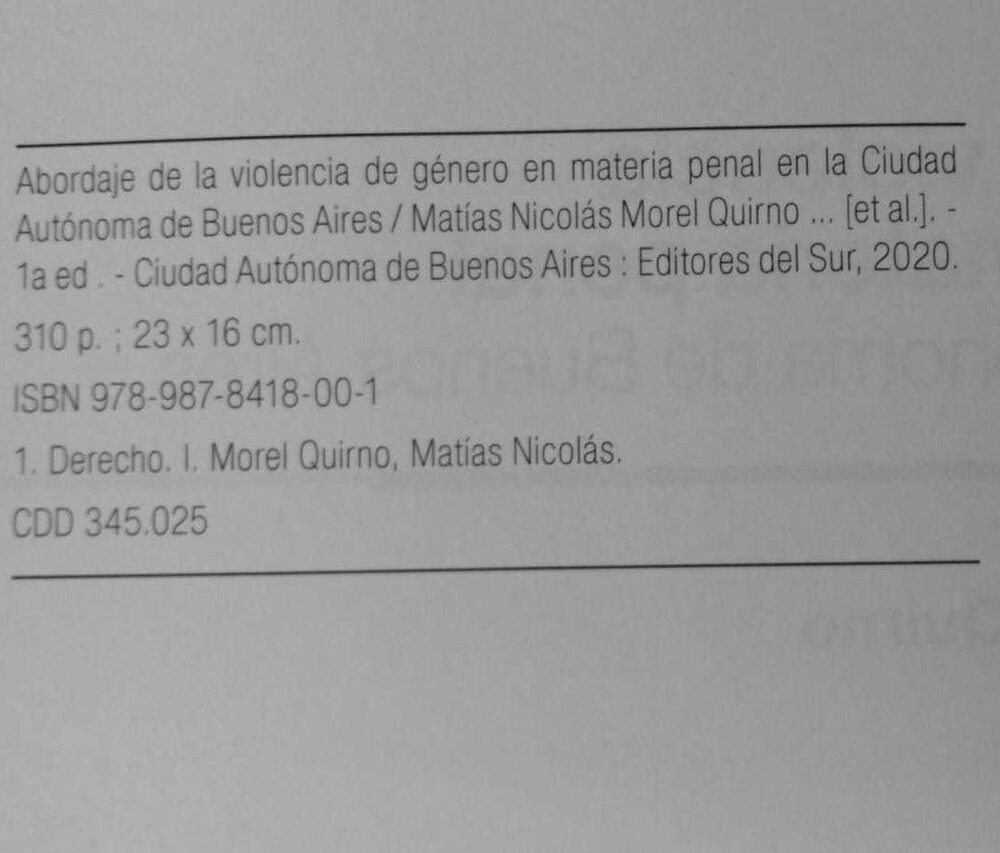 Abordaje De La Violencia De Género En Materia Penal / Quirno - Imagen 2