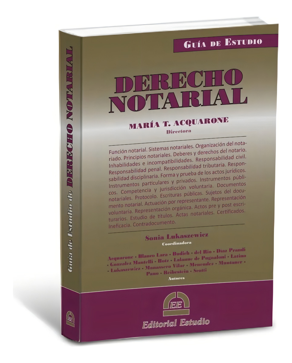 Guía De Estudio Derecho Notarial - Editorial Estudio