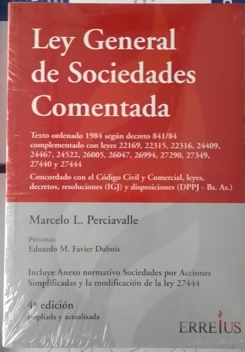 Ley General De Sociedades Comentada - Erreius