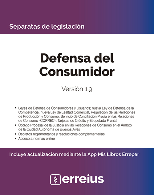 Separata Defensa Del Consumidor 1.9: Versión 1.9, De Aa.vv. Separatas Editorial Erreius, Edición 1.9 En Español, 2024