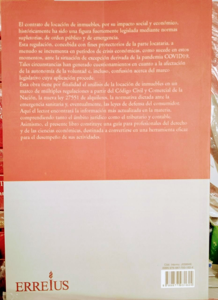 Locacion De Inmuebles Y Ley 27551 Regimen De Alquileres