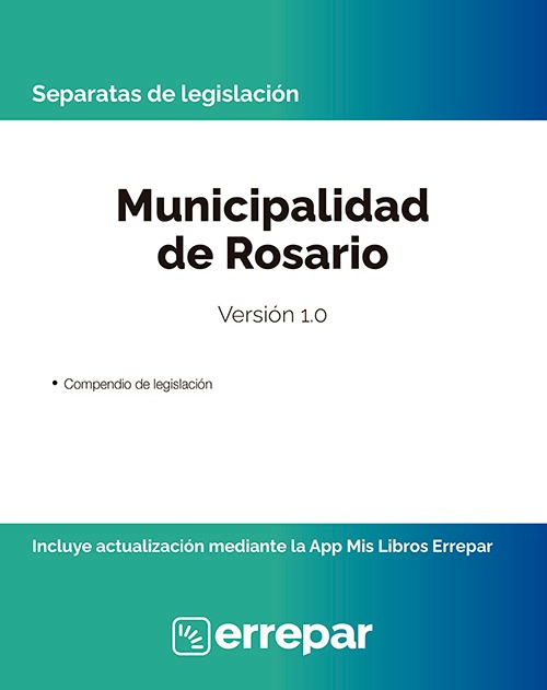 Separata Municipalidad De Rosario 1.0, De Aa.vv. Separatas, Vol. 1. Editorial Errepar, Tapa Blanda, Edición 1.0 En Español, 2024
