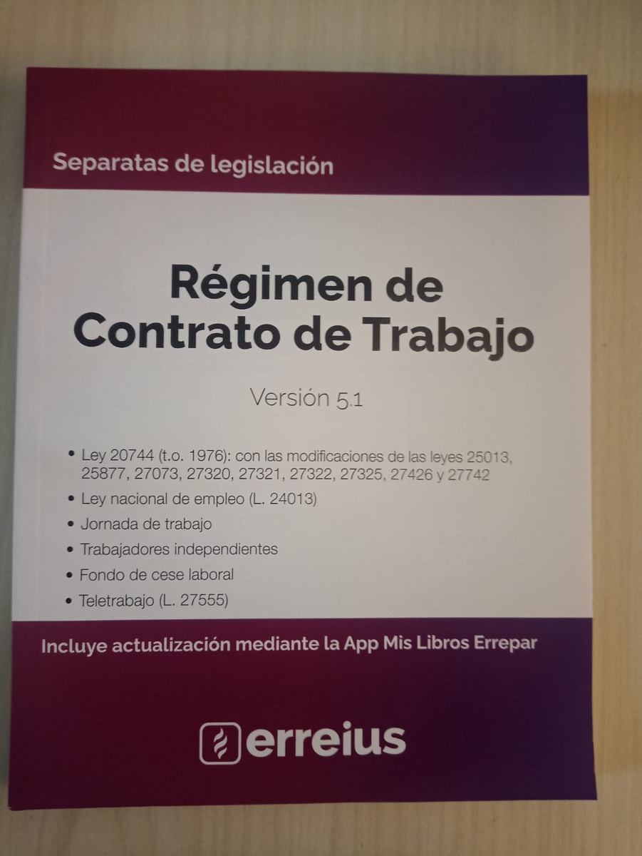 Régimen De Contrato De Trabajo Ultima Edicion Separatas
