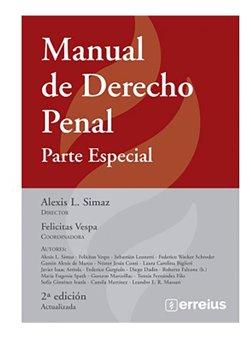 Manual De Derecho Penal Parte General 2024, De Simaz Vespa. Editorial Erreius, Tapa Blanda, Edición 2 En Español, 2024