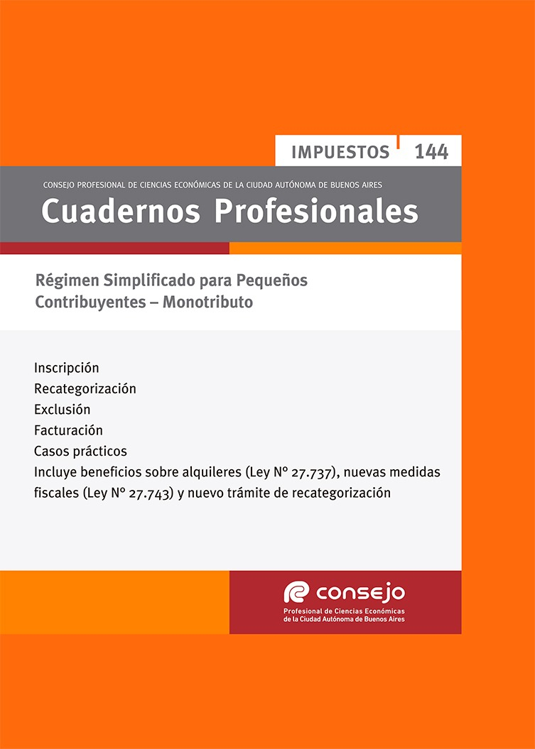 Cuadernos Prof. N° 144 Regimen Simplificado