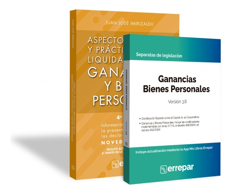 Pack 4 Ganancias Y Bienes Personales 2024, De Imirizaldu., Vol. 2. Editorial Errepar, Tapa Blanda, Edición Ultima Ed En Español, 2025
