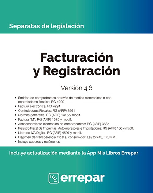 Libro Separata Facturación Y Registración 4.6, De Aa.vv, Vol. 1. Editorial Errepar, Tapa Blanda (2025)