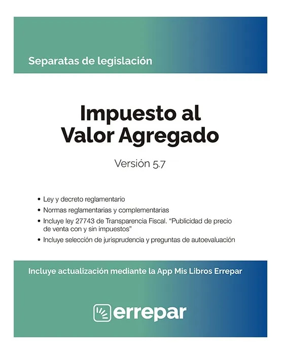 Ley De Iva - Impuesto Al Valor Agregado Separatas